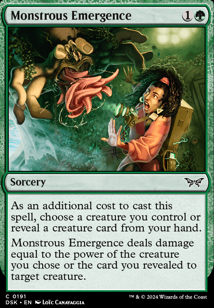 Monstrous Emergence feature for Mean Green Terror Machine