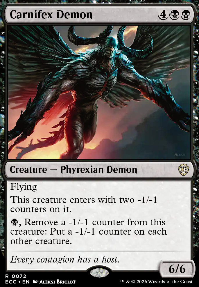 Carnifex Demon feature for Jund -1/-1 counters & tokens! (Scorpatra)