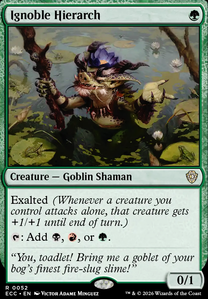 Ignoble Hierarch feature for Hurricane Aggro