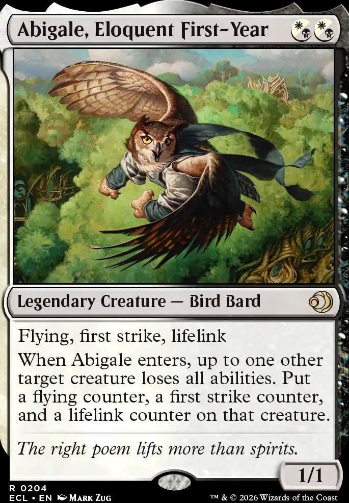 Abigale, Eloquent First-Year feature for Personality Rewrite