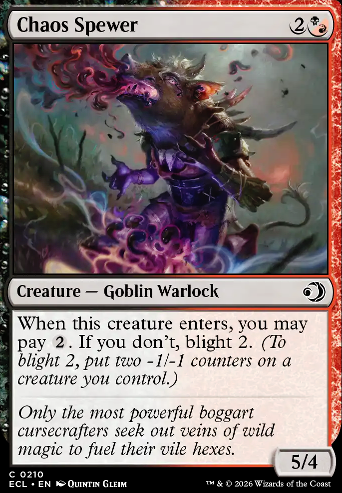 Chaos Spewer feature for Pauper Boggarts