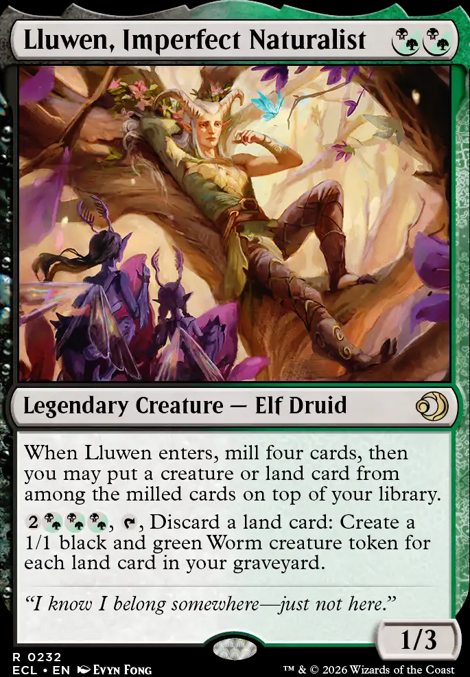 Lluwen, Imperfect Naturalist feature for Worms in the Dirt | Lluwen EDH