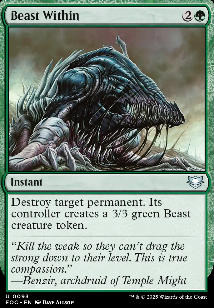Beast Within feature for BUG Control