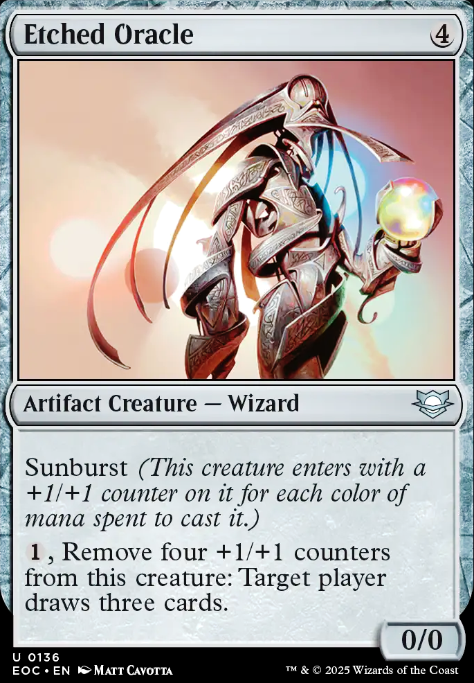 Etched Oracle feature for Colorless Sunburst