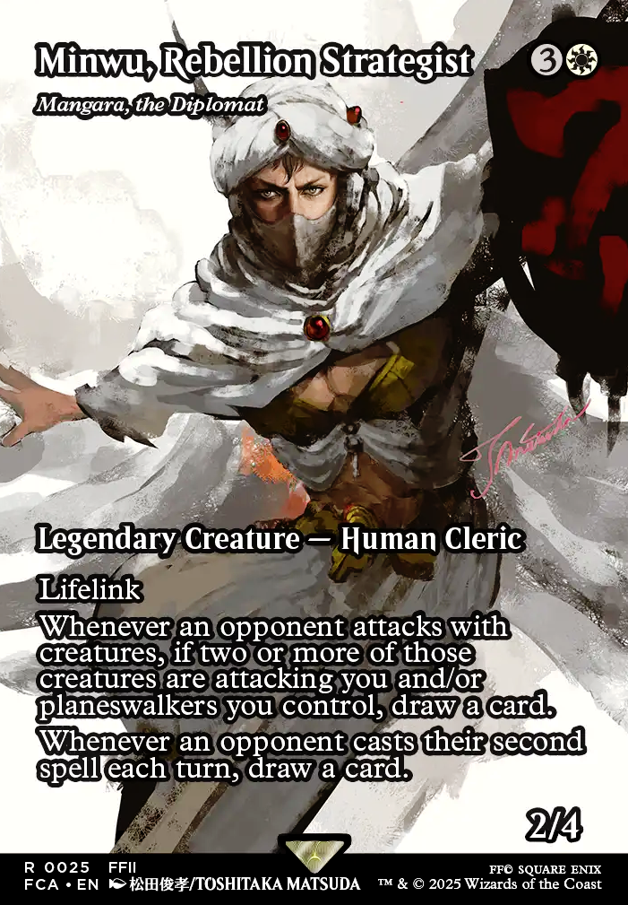 Mangara, the Diplomat feature for Minwu, Clerics and Lifegain