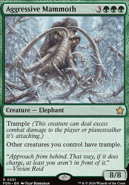 Aggressive Mammoth feature for Elephants, because elephants