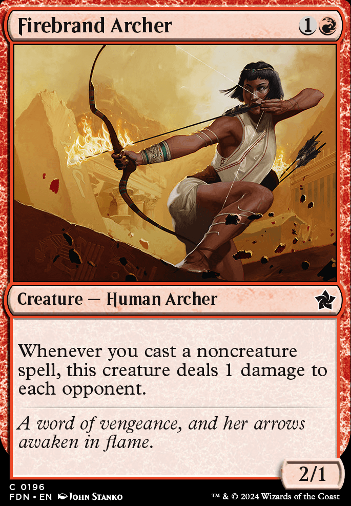 Firebrand Archer feature for Mono-Red Trigger Burn