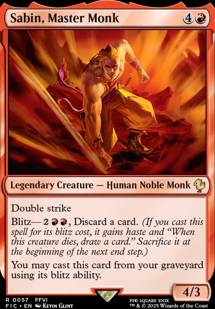 Sabin, Master Monk