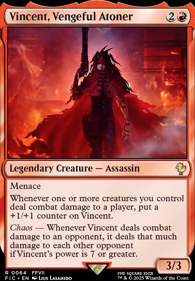 Vincent, Vengeful Atoner feature for Vincent Red