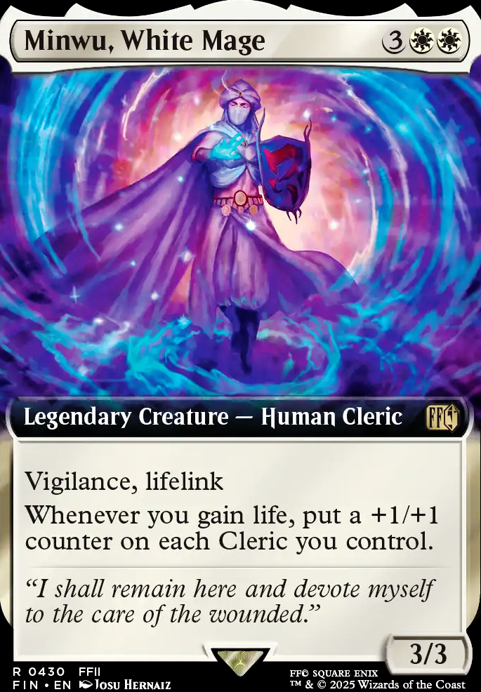 Commander: Minwu, White Mage