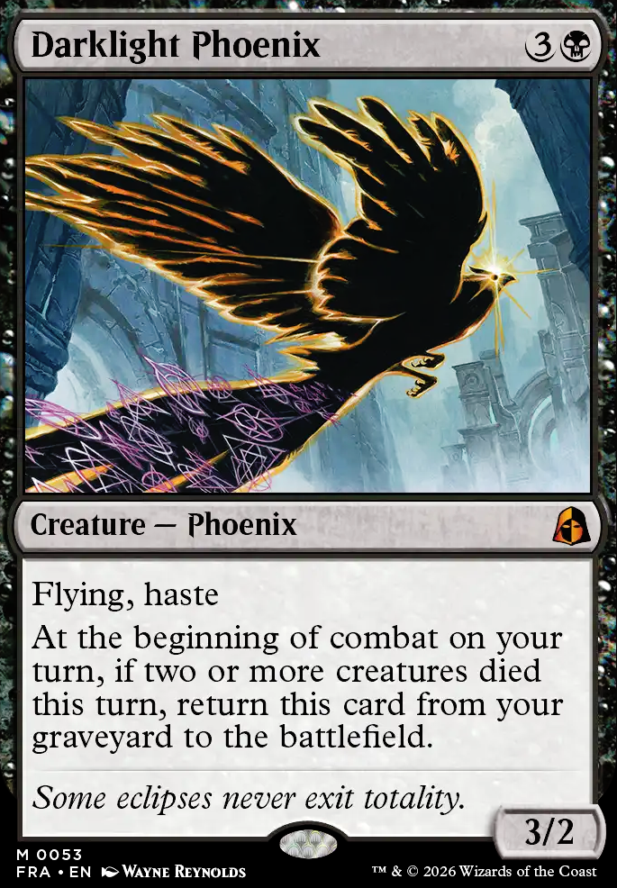 Darklight Phoenix feature for Mono-Black Darklight