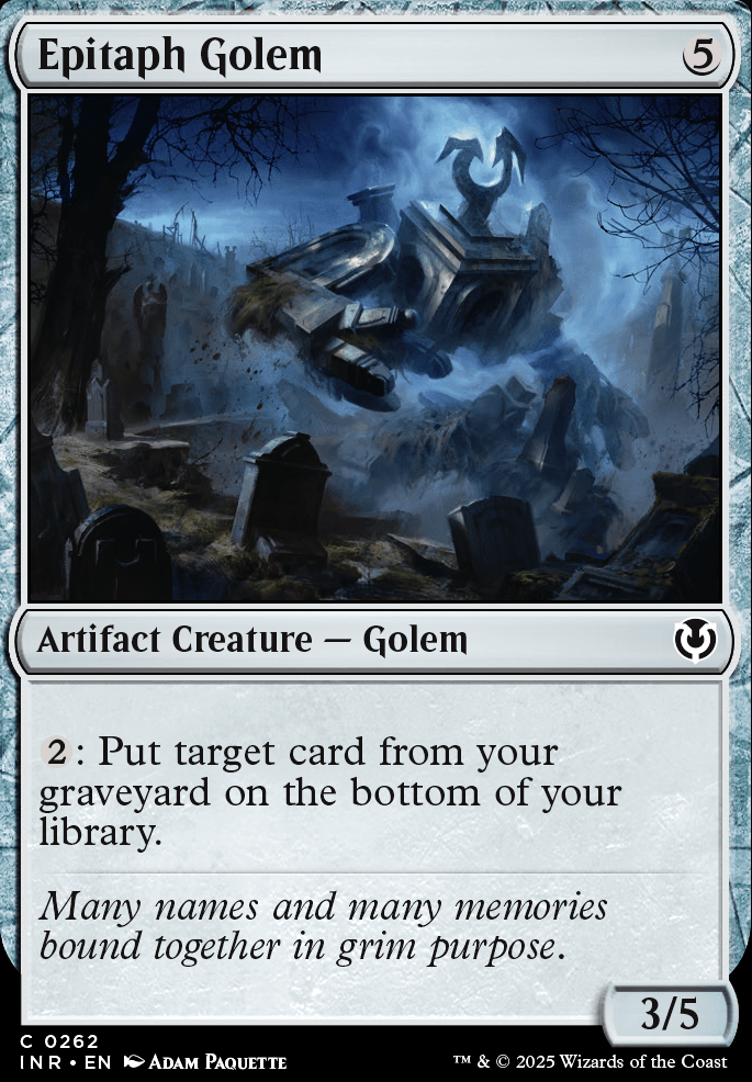 Featured card: Epitaph Golem