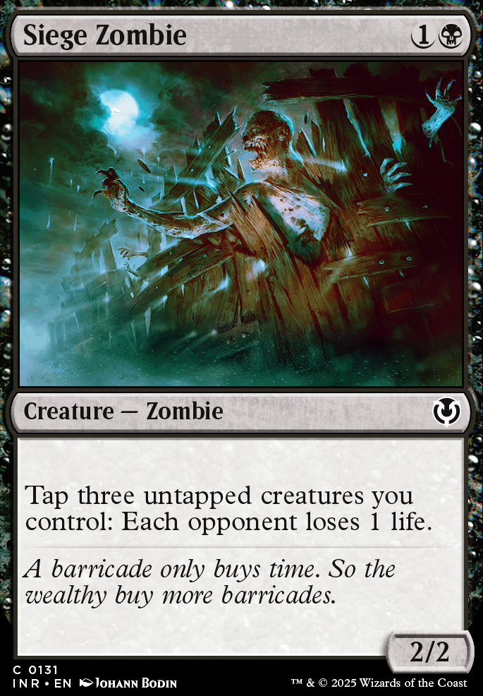 Featured card: Siege Zombie