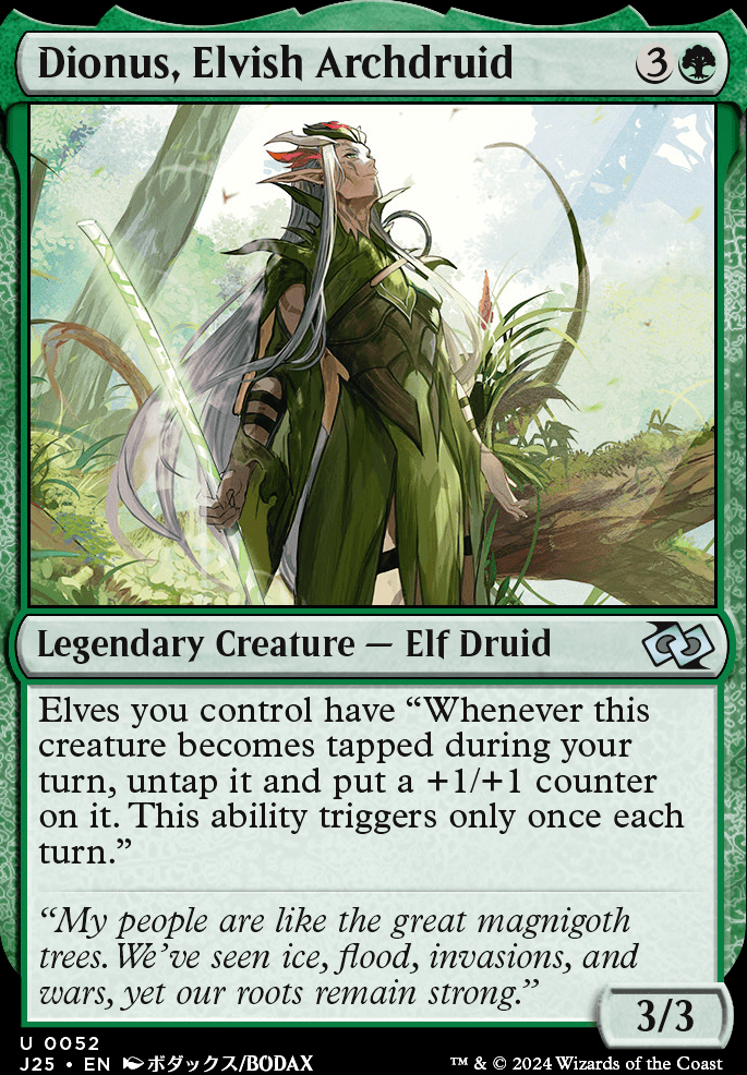 Dionus, Elvish Archdruid feature for Dionus? You Barely Know Us!