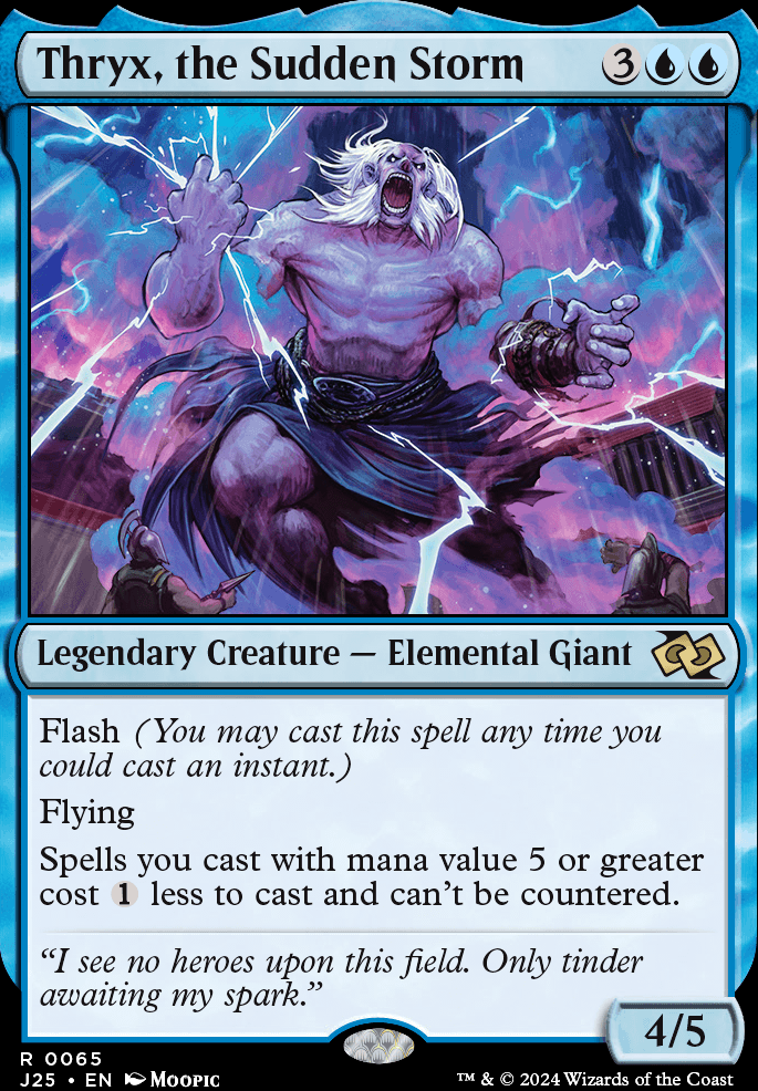 Thryx, the Sudden Storm feature for Mono Blue