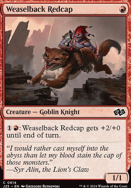 Weaselback Redcap feature for None can rustle the Triumvirate