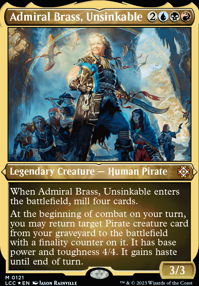 Commander: altered Admiral Brass, Unsinkable