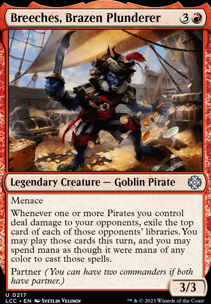 Breeches, Brazen Plunderer feature for EDH - Pugwash Plunderers (Malcolm & Breeches)