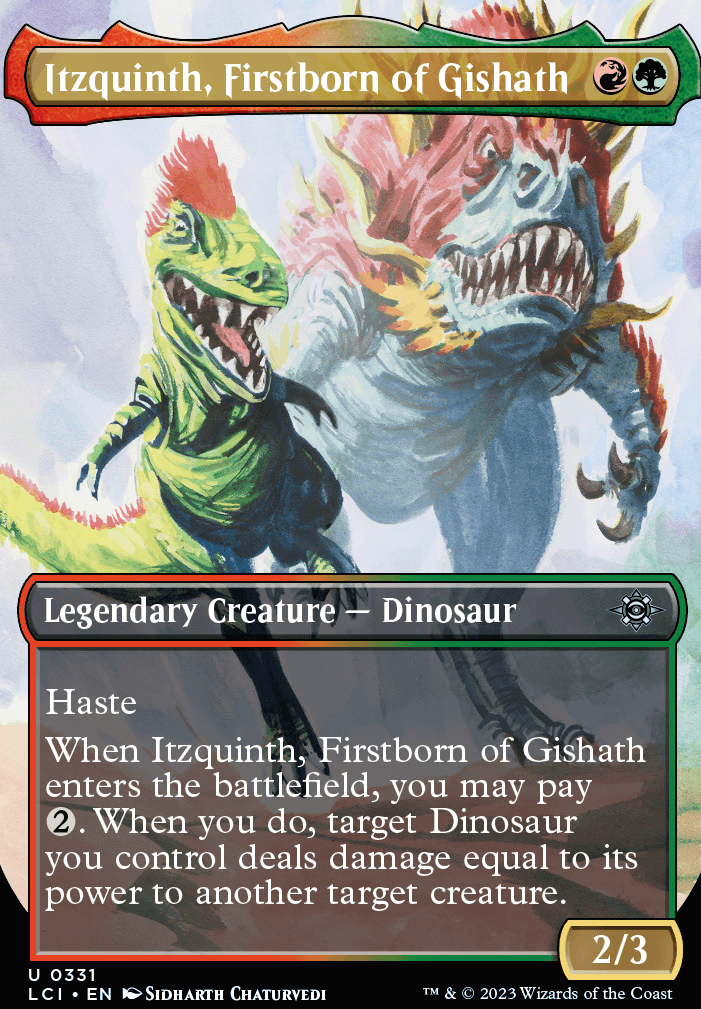 Itzquinth, Firstborn of Gishath feature for GO GO DINOSAUR