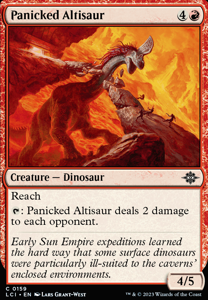 Panicked Altisaur feature for Dino deck