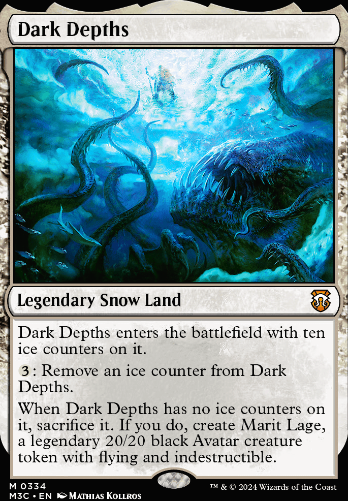 Dark Depths feature for legacy lands but singleton and also 100 cards
