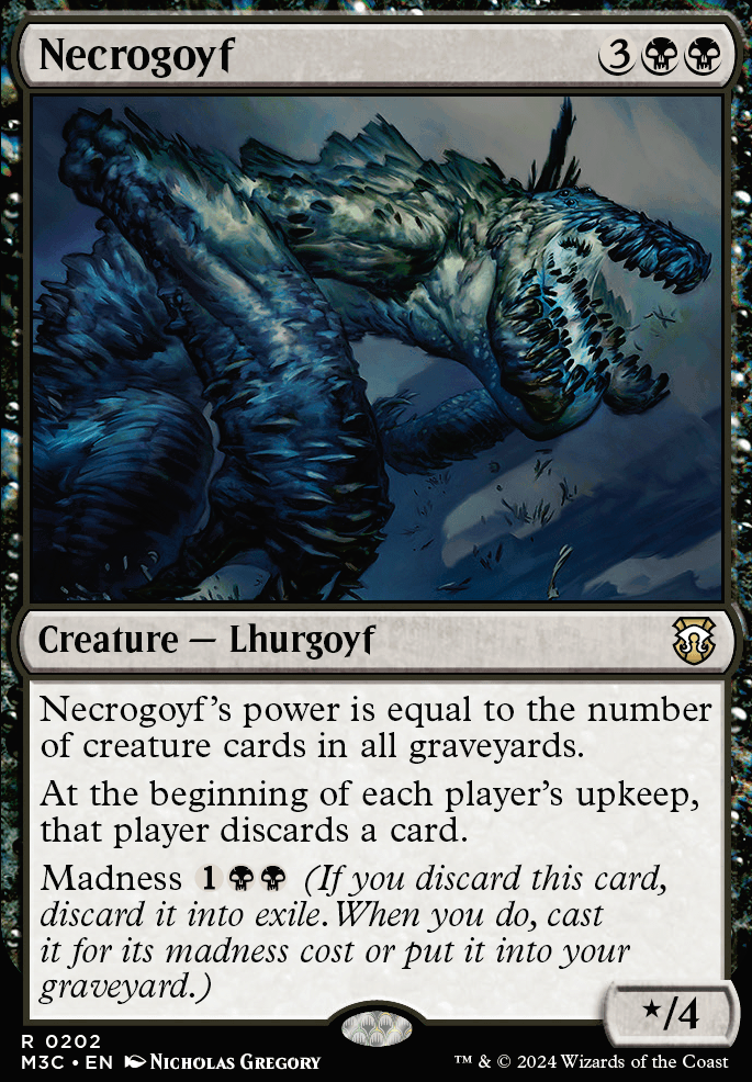 Necrogoyf feature for Mono Black Discard