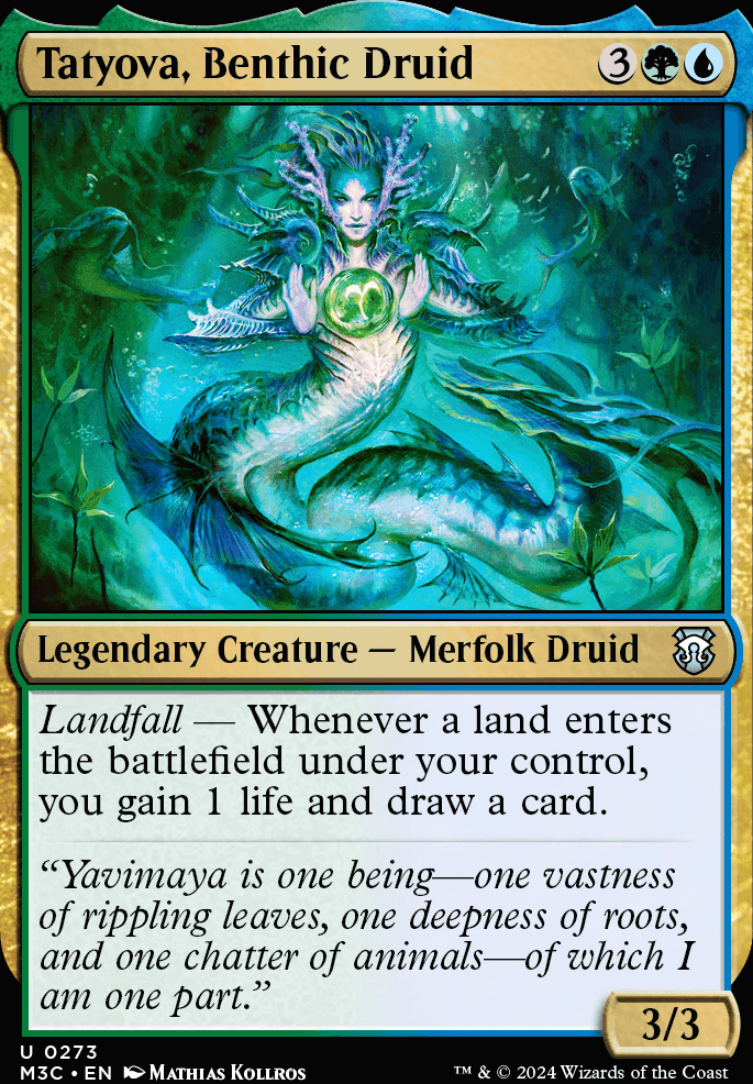 Tatyova, Benthic Druid feature for Mana flooding is a good thing?!?! (PRIMER)