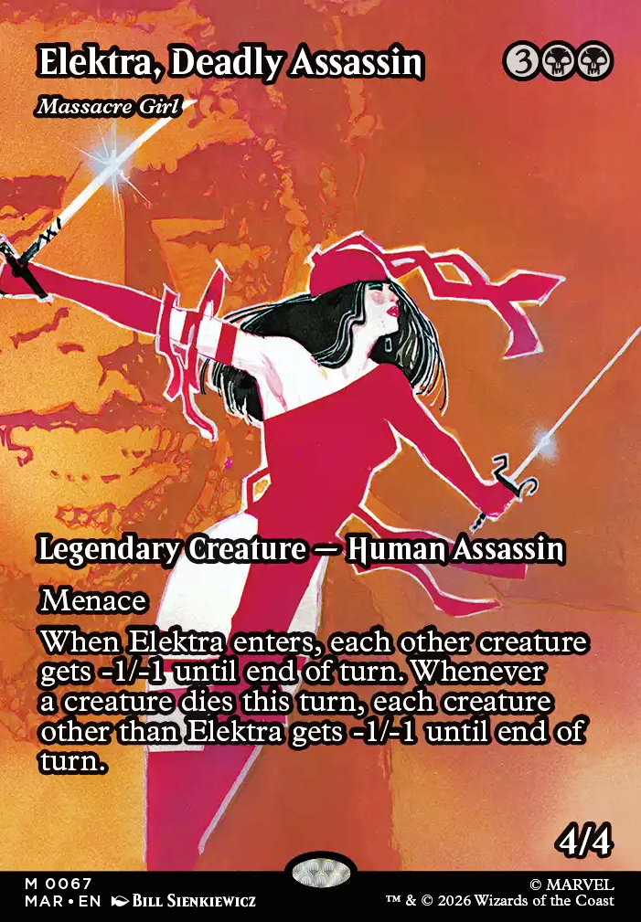 Massacre Girl feature for Elektra: Assassin (Massacre Girl Ultra-Budget)