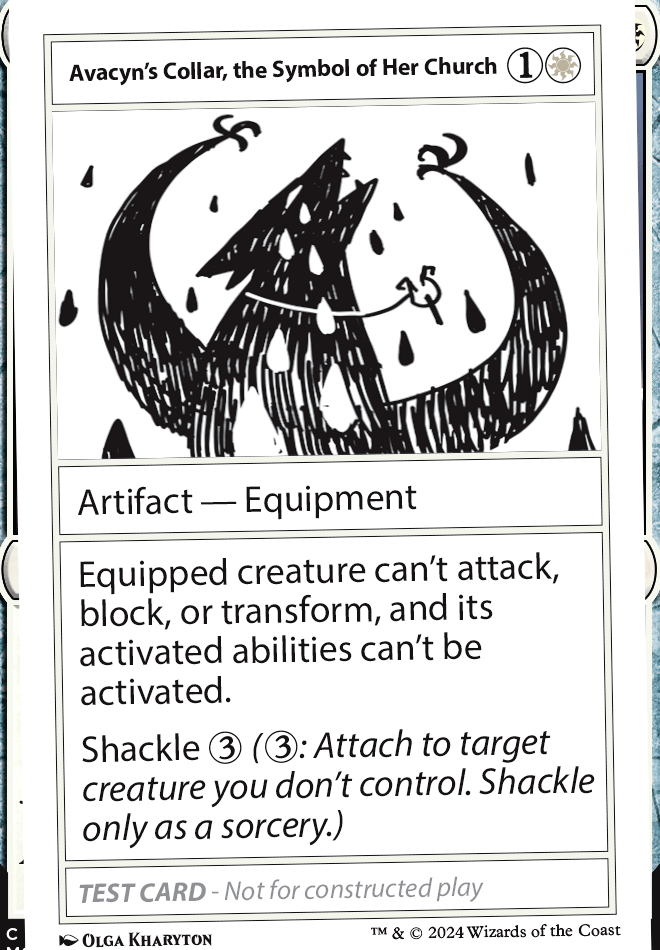 Avacyn's Collar, the Symbol of Her Church (Playtest)