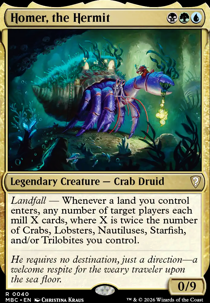 Homer, the Hermit feature for Homer's crab rave