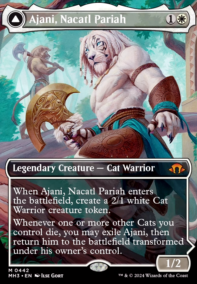 Ajani, Nacatl Pariah feature for Meow, Meow, Scratch, Scratch, Kill, Kill