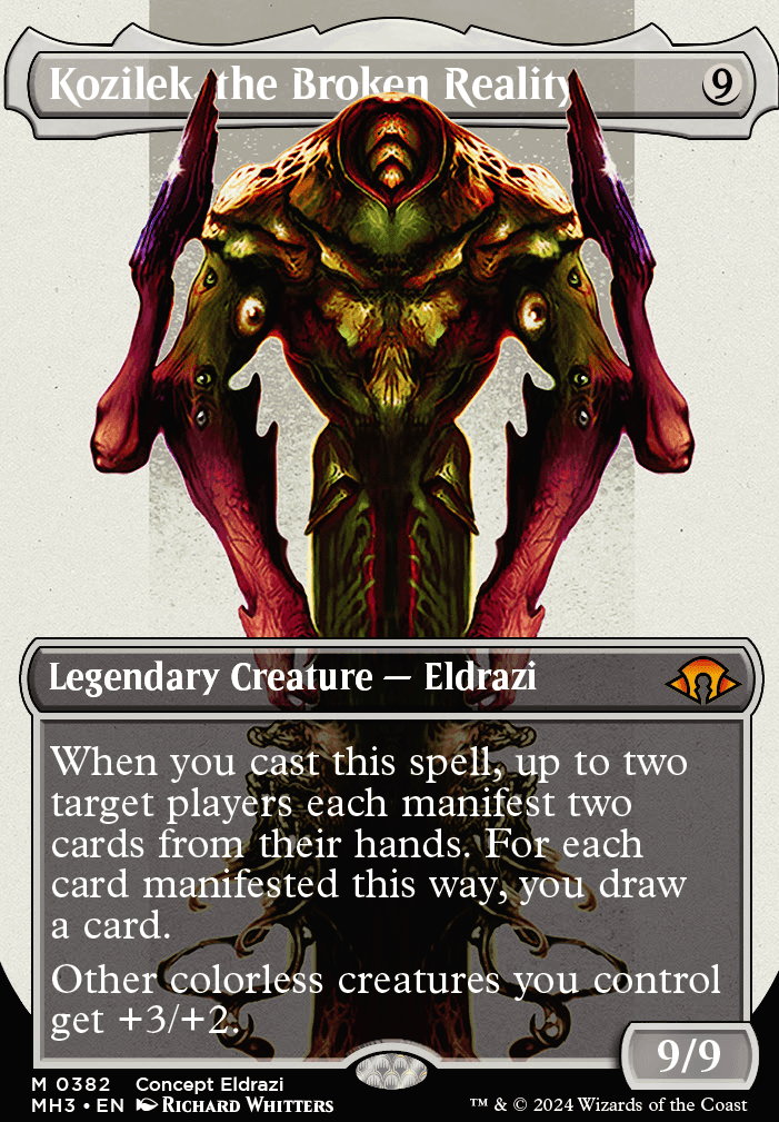 Kozilek, the Broken Reality feature for Modern Eldrazi (MH3)