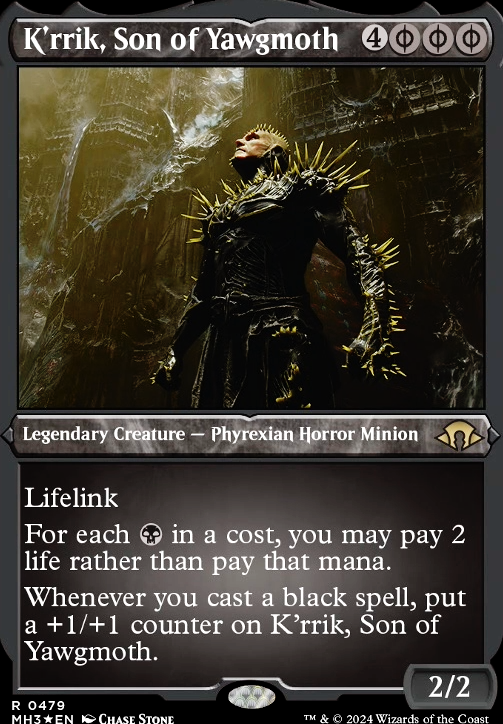 K'rrik, Son of Yawgmoth feature for K'rrik, Drainer of Life