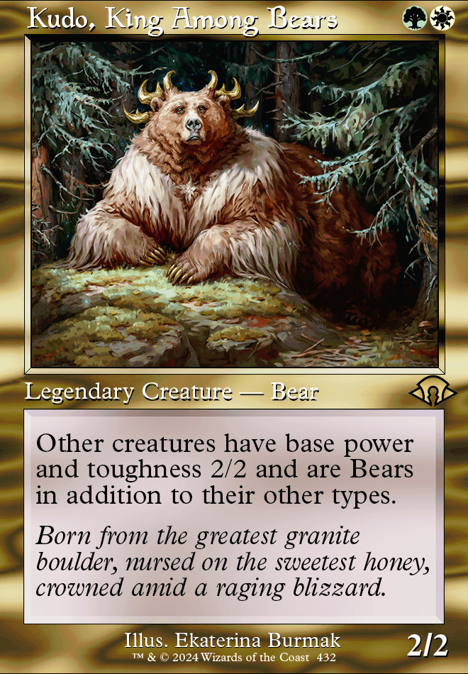Kudo, King Among Bears feature for Just the Bear Necessities | Kudo EDH