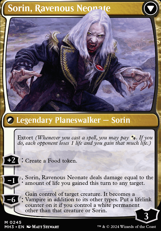 Sorin, Ravenous Neonate feature for Sorin of House Markov