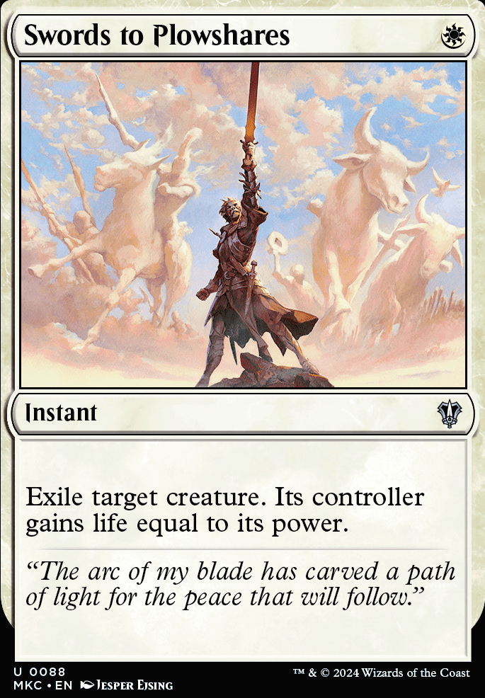 Swords to Plowshares feature for Budget Bant Merfolk