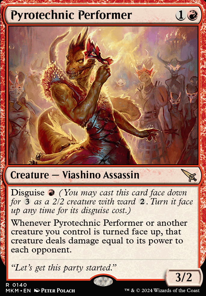 Pyrotechnic Performer feature for Rakdos Disguise Combo