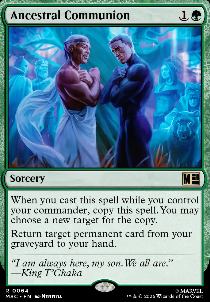 Ancestral Communion feature for Vibranium!!!!!! (T'Challa Deck)