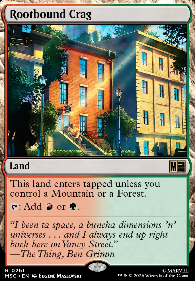Rootbound Crag feature for Karlach Deck