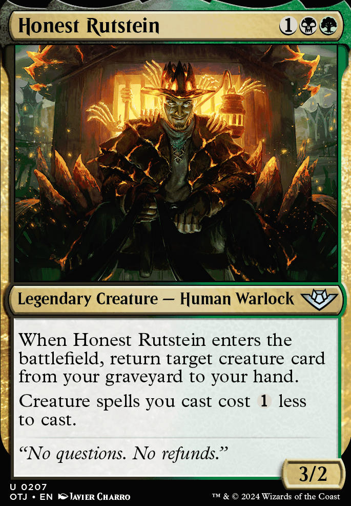 Featured card: Honest Rutstein