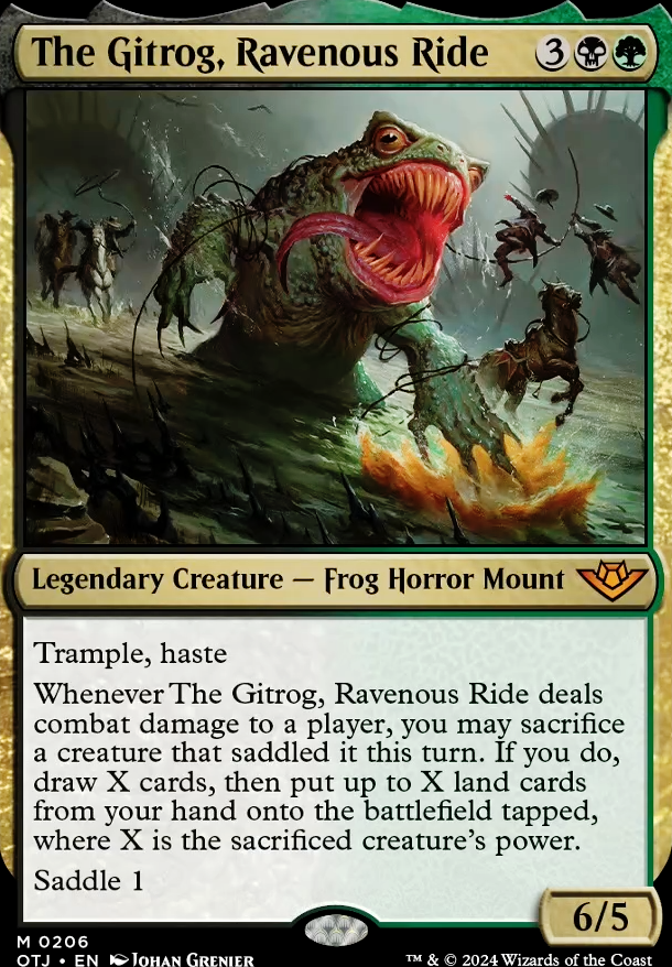 The Gitrog, Ravenous Ride feature for Who Let the Frogs Out? (Gitfrog EDH)