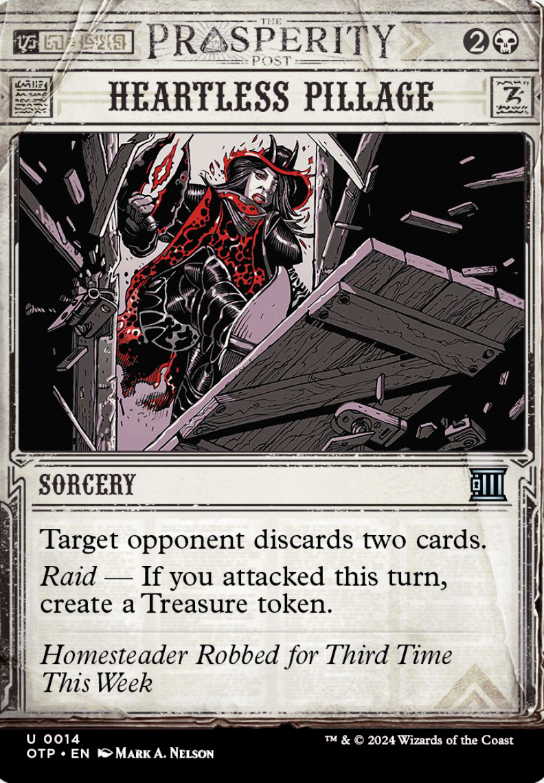 Heartless Pillage feature for Mono Black Stax