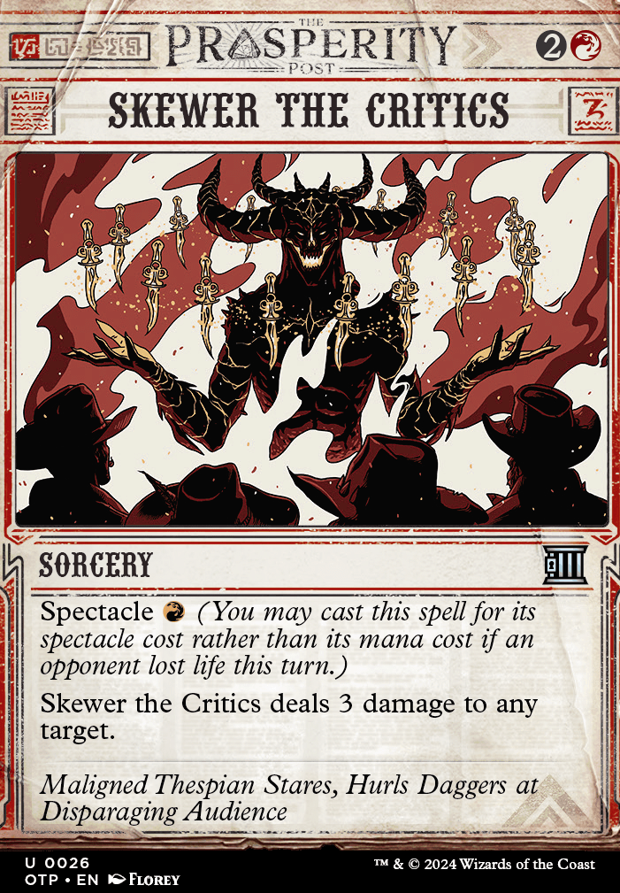 Skewer the Critics feature for Pauper RDW