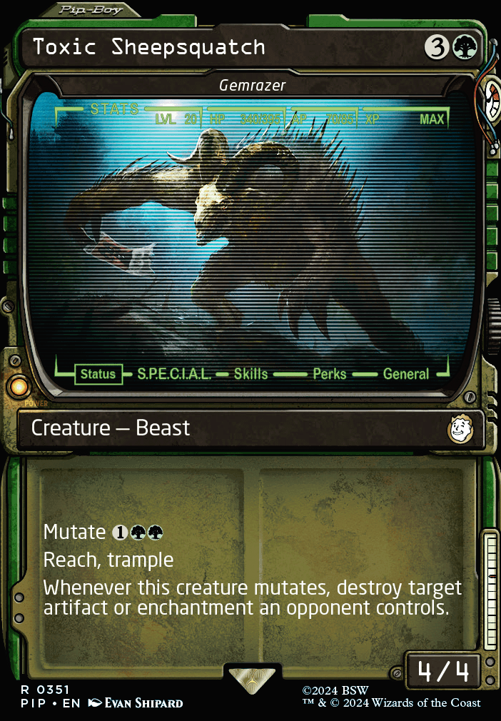 Gemrazer feature for A Beast Mutates