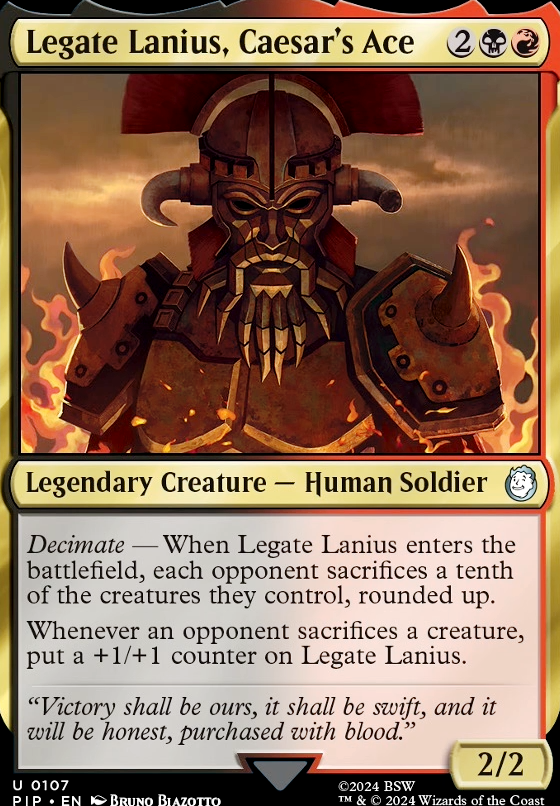 Legate Lanius, Caesar's Ace feature for Fez evil deck