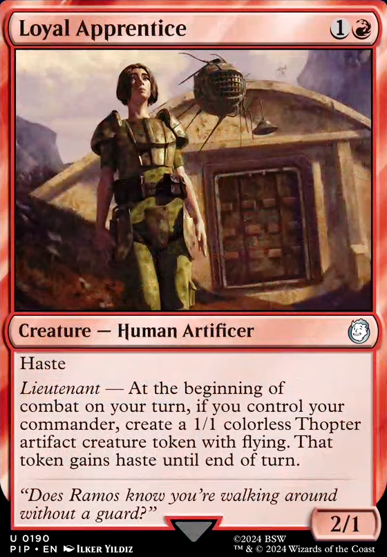 Loyal Apprentice feature for Thopter Combos