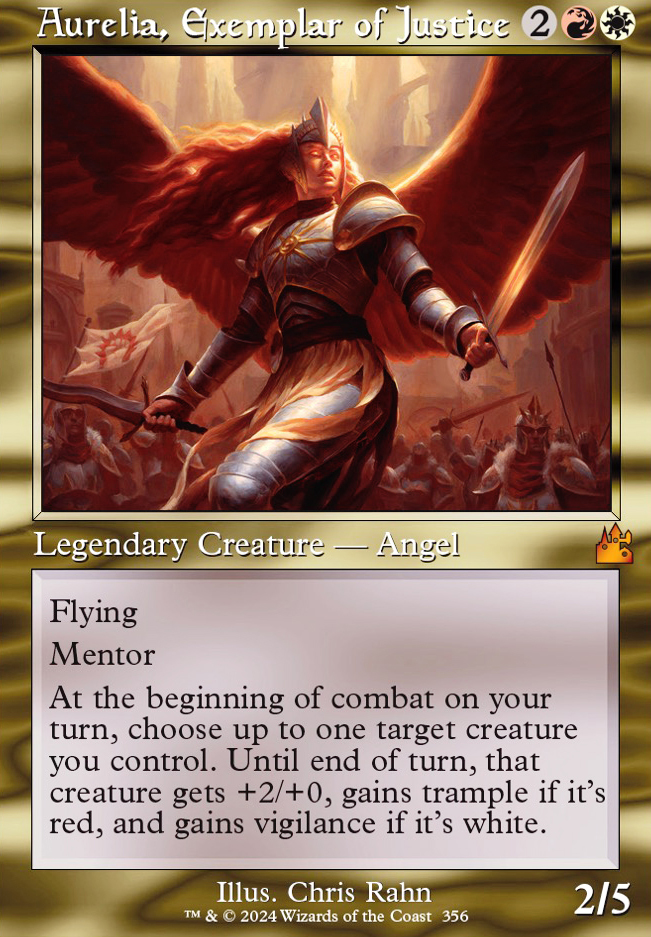 Featured card: Aurelia, Exemplar of Justice