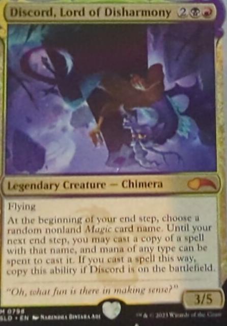 Discord, Lord of Disharmony feature for Discord, magic has no bad cards! -EDH