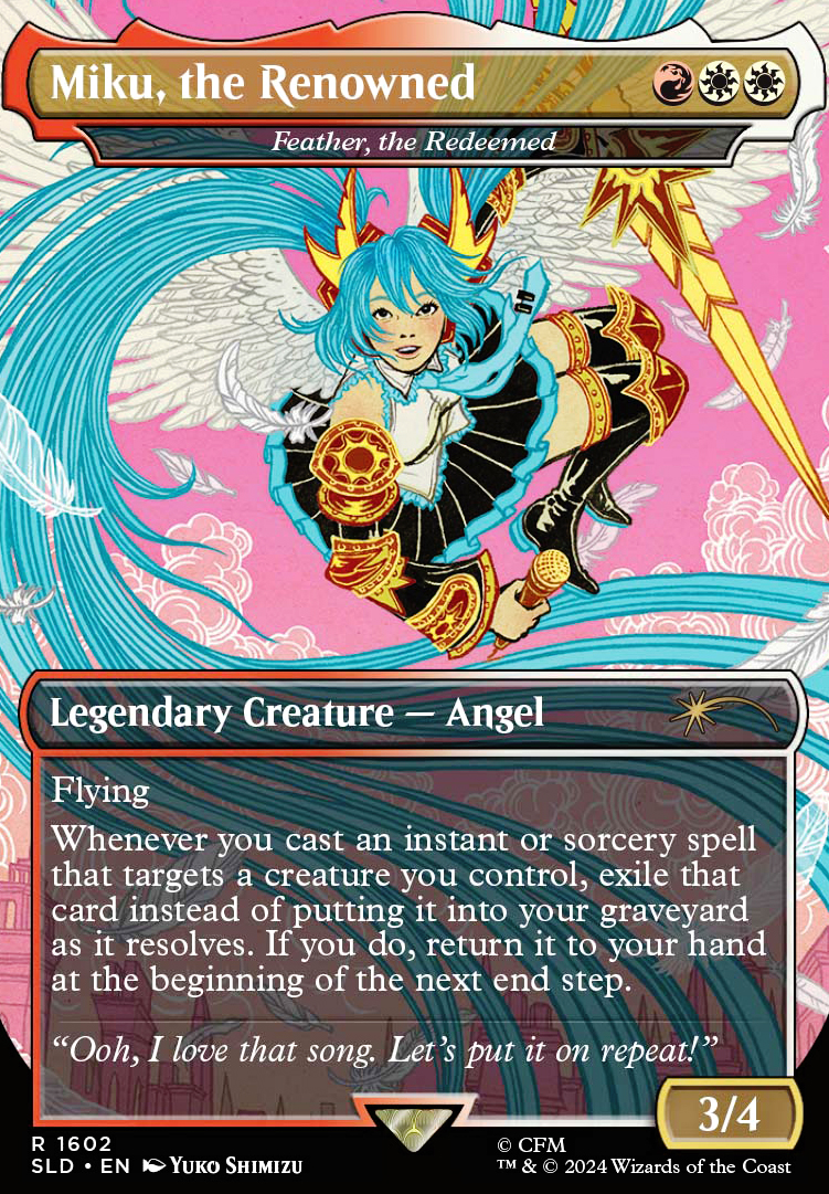 Feather, the Redeemed feature for Miku's Spell Singing deck