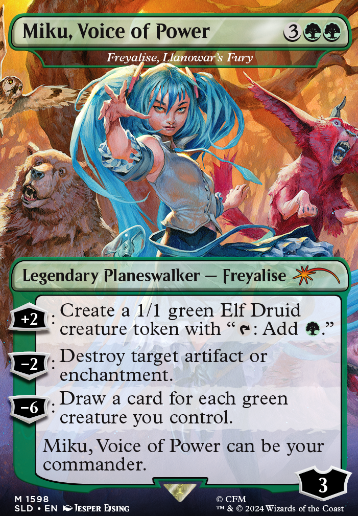 Freyalise, Llanowar's Fury feature for Fucked Up Miku Style (Evil) 2